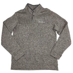 Eddie Bauer Radiator Fleece Snap Mock Pullover Sweater Mens Medium